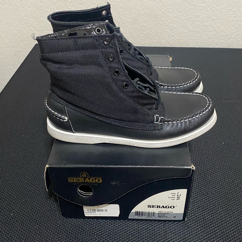 Mens Sebago Exo Black Boot sz 7